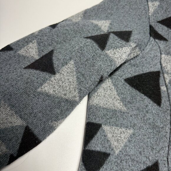 The North Face Fleece Jacket Womens Small 19x24 Gray Hood Geo Aztec - Picture 8 of 15